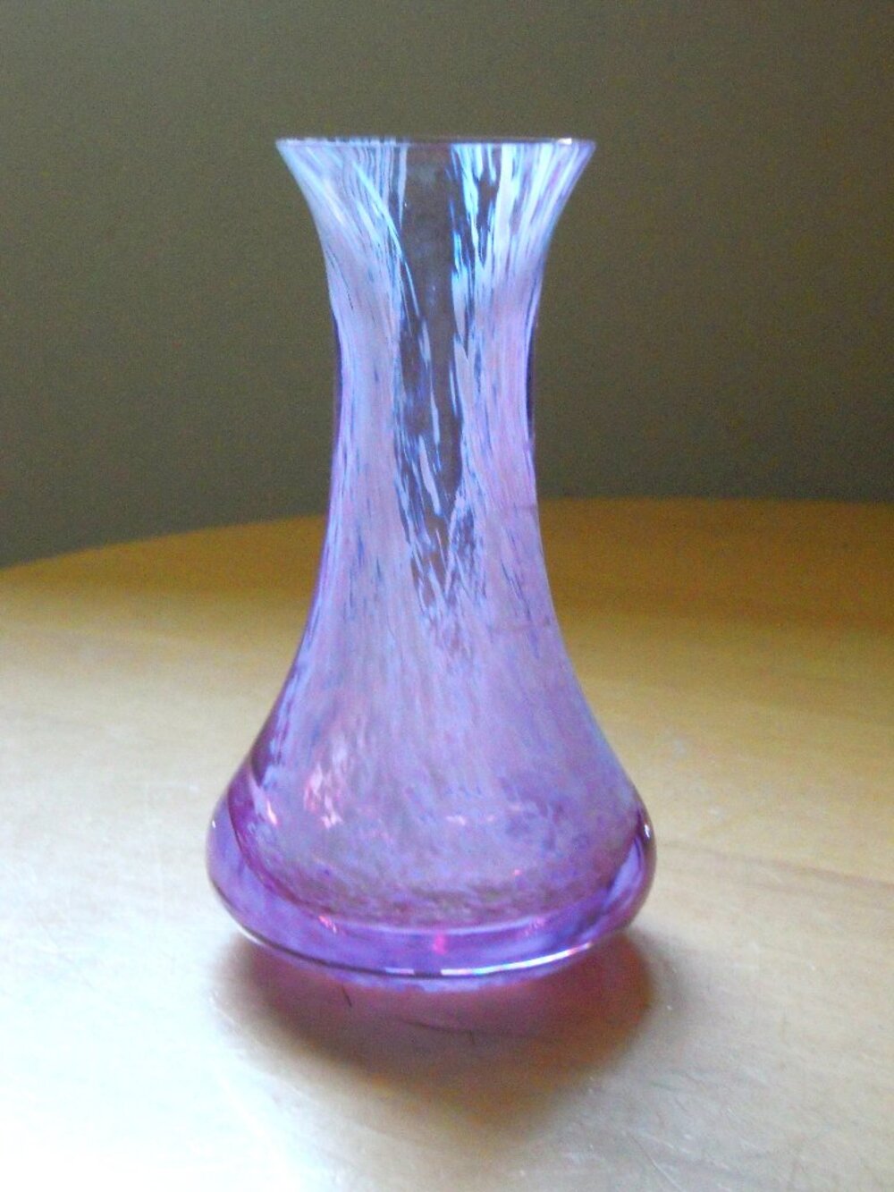 Vintage Pink Blue White NEODYMIUM Swirls Caithness Scotland Bud Vase Crystal 5”